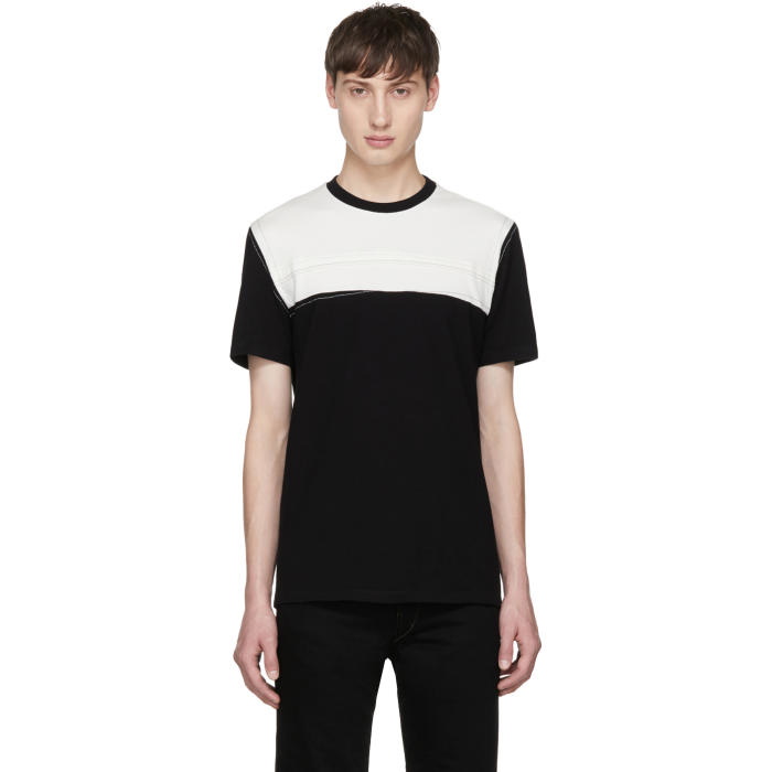 Photo: Maison Margiela Black and White Panelled T-Shirt 