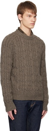 TOM FORD Khaki Cable Knit Sweater