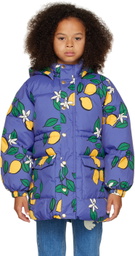 Mini Rodini Kids Blue Lemons Puffer Jacket