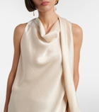 Vince Scarf-detail satin top