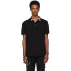 Alexander McQueen Black Embroidered Logo Polo