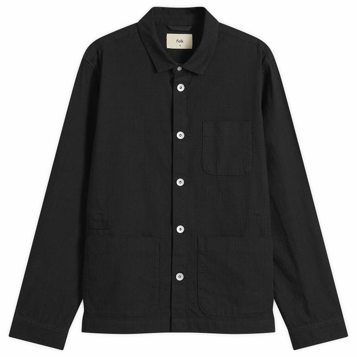 Photo: Folk Men's Assembly Jacket in Black Chunky Ripstop