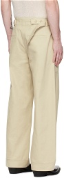 LOW CLASSIC Khaki Belted Trousers