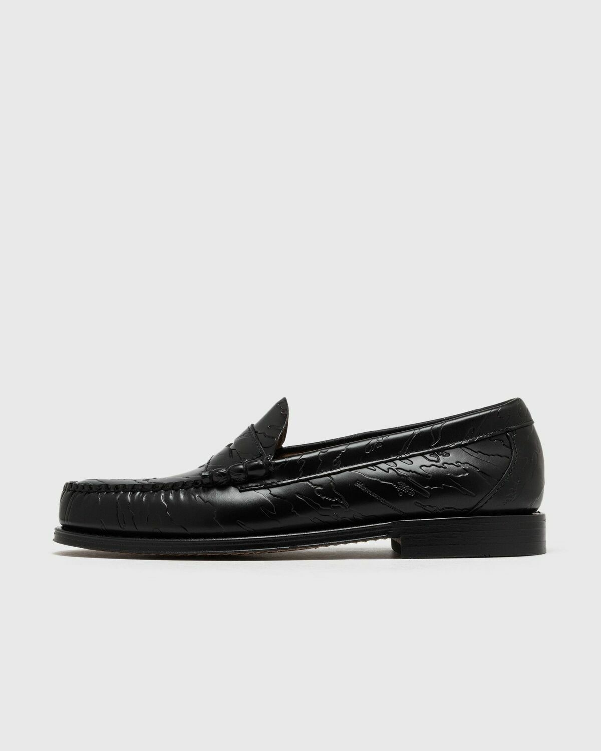 G H Bass WEEJUN HERITAGE Larson Maharishi Emb Black Mens Casual Shoe