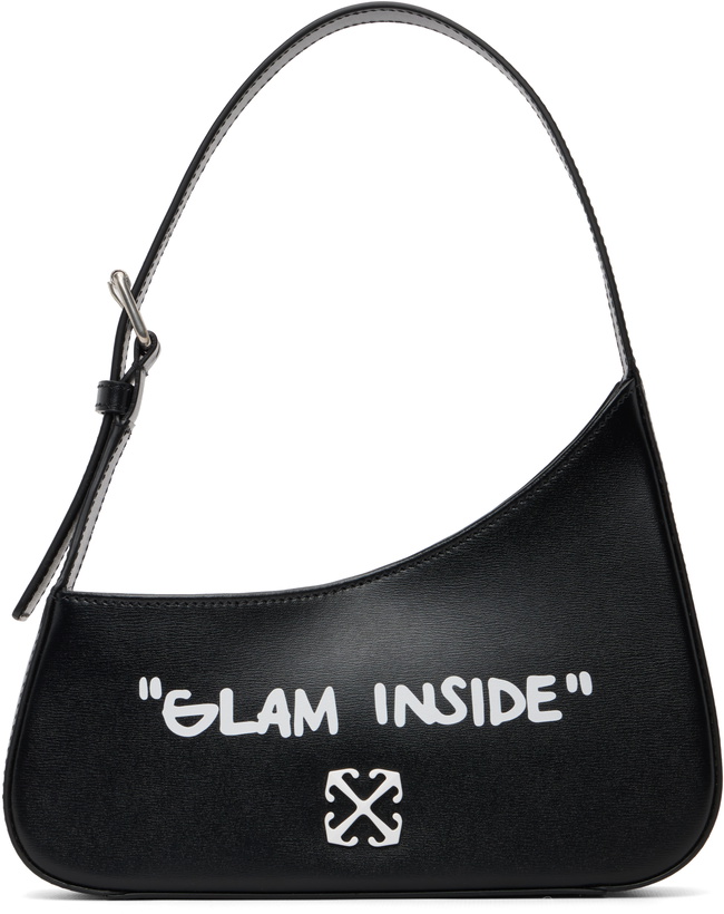 Photo: Off-White Black Jitney Shoulder Quote Bag