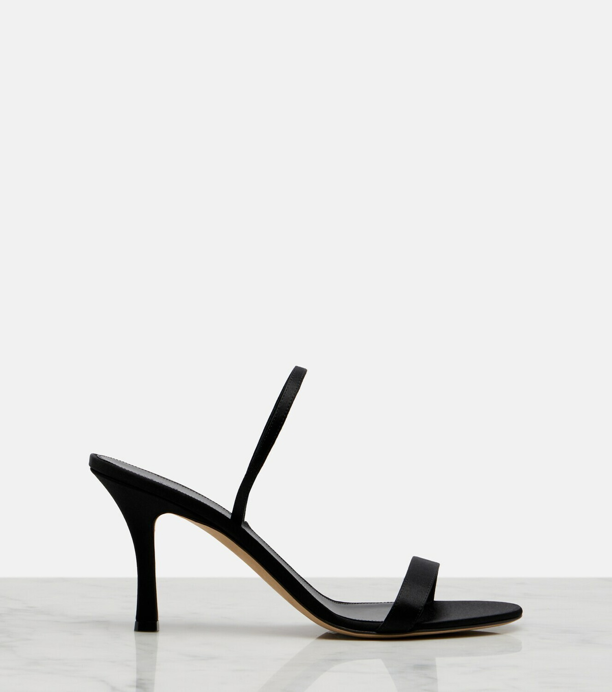 The Row Ella satin slingback sandals
