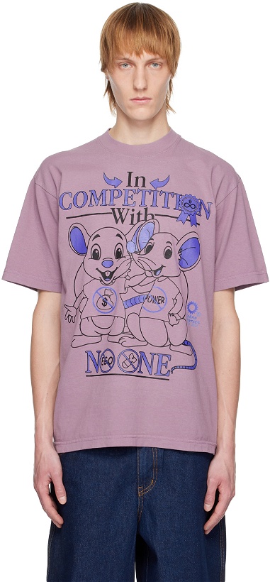 Photo: Online Ceramics Purple 'In Competition With No One' T-Shirt