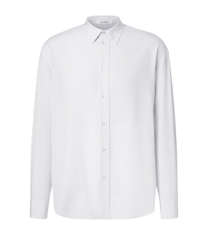 Photo: The Row Granada striped silk shirt