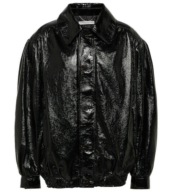 Photo: Alessandra Rich Oversized leather jacket