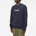 Napapijri Men's Box Logo Crew Sweat in Blue Marine