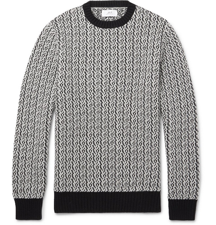 Photo: Mr P. - Textured Merino Wool Sweater - Gray