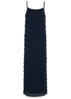 Giuliva Heritage Elizabeth Open-weave Knit Maxi Dress Navy