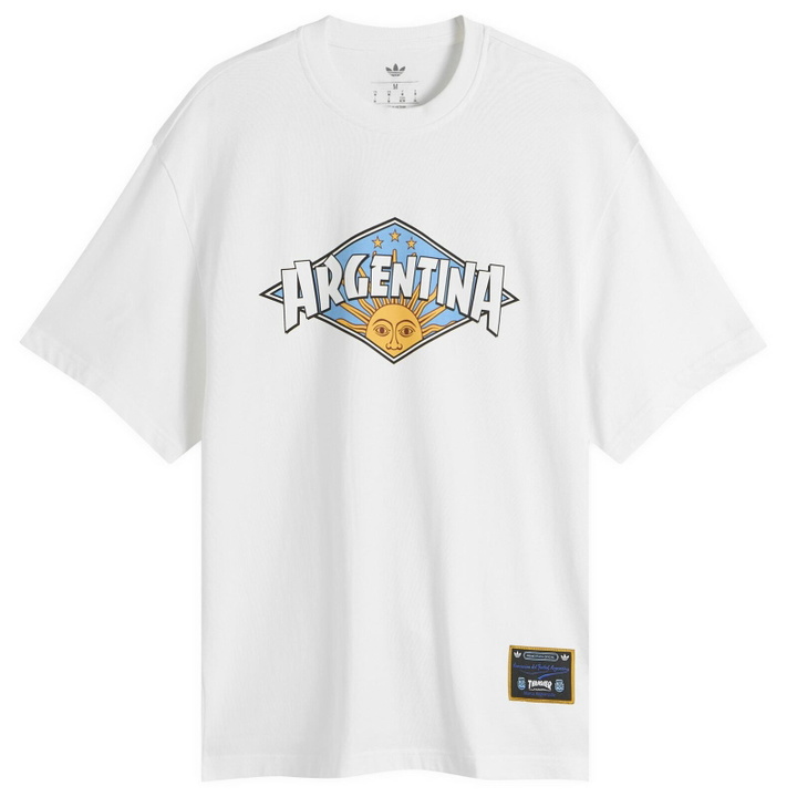 Photo: Adidas Men's x Thrasher AFA Argentina T-Shirt in Core White