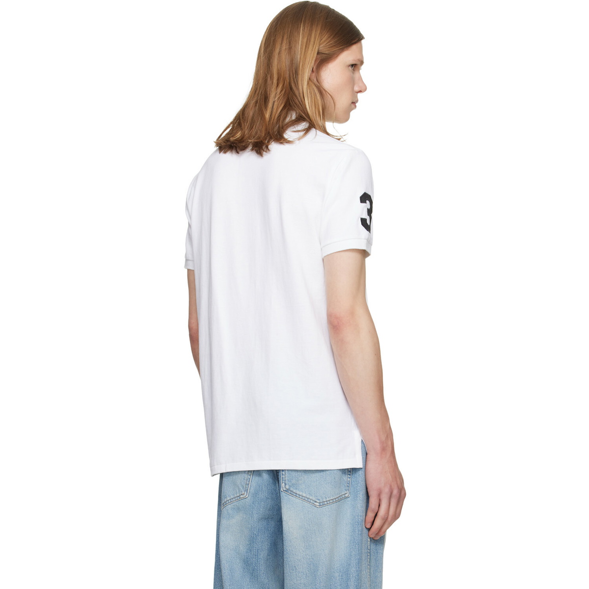 Polo Ralph Lauren White Big Pony Mesh Polo