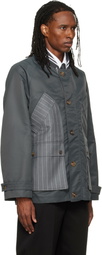 Thom Browne Gray Tech Twill Field Jacket