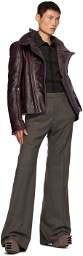 Rick Owens Purple Bauhaus Shearling Jacket