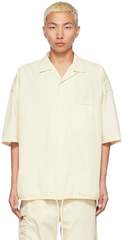 Photo: Nanamica Off-White Canvas Wind Shirt