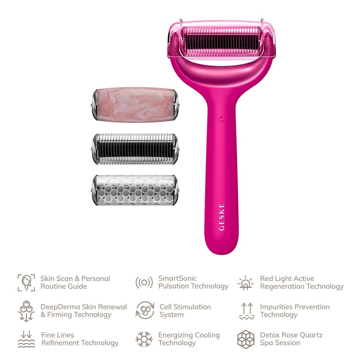 GESKE MicroNeedle Face & Body Roller | 9 in 1 Tools & Brushes 4099702001961