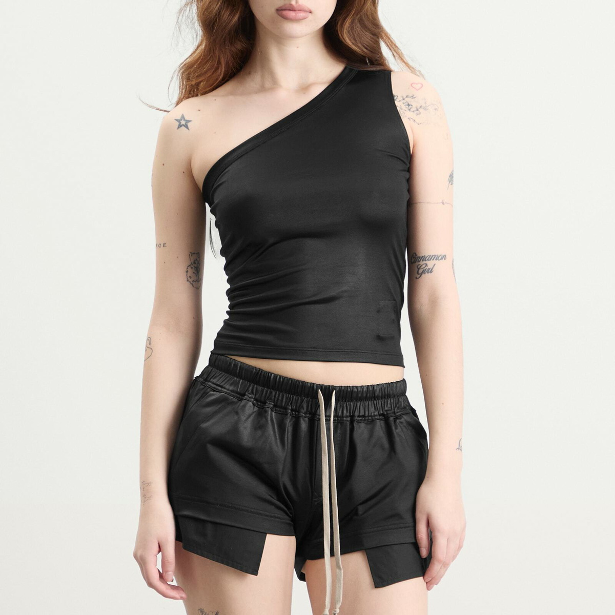 Rick Owens DRKSHDW Women's Sleeveless Coated Ziggy T-Shirt in Black