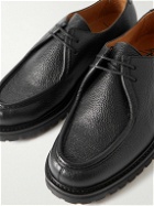 Mr P. - Jacques Pebble-Grain Leather Derby Shoes - Black
