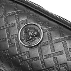 Versace Leather Embossed Greek Logo Waist Bag
