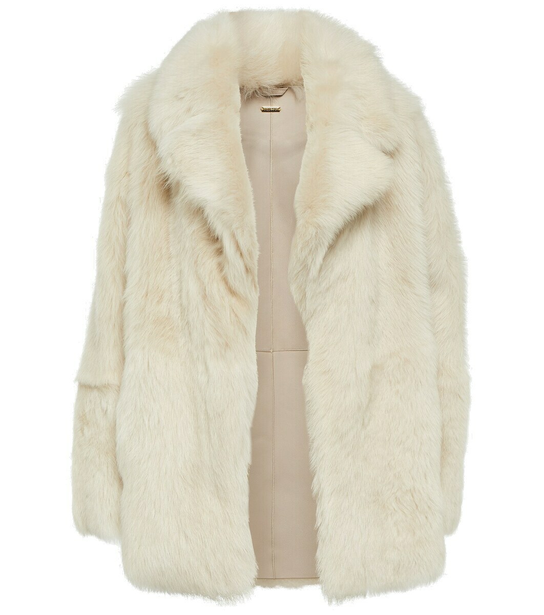 Dodo Bar Or Yoyo shearling-trimmed leather jacket Dodo Bar Or