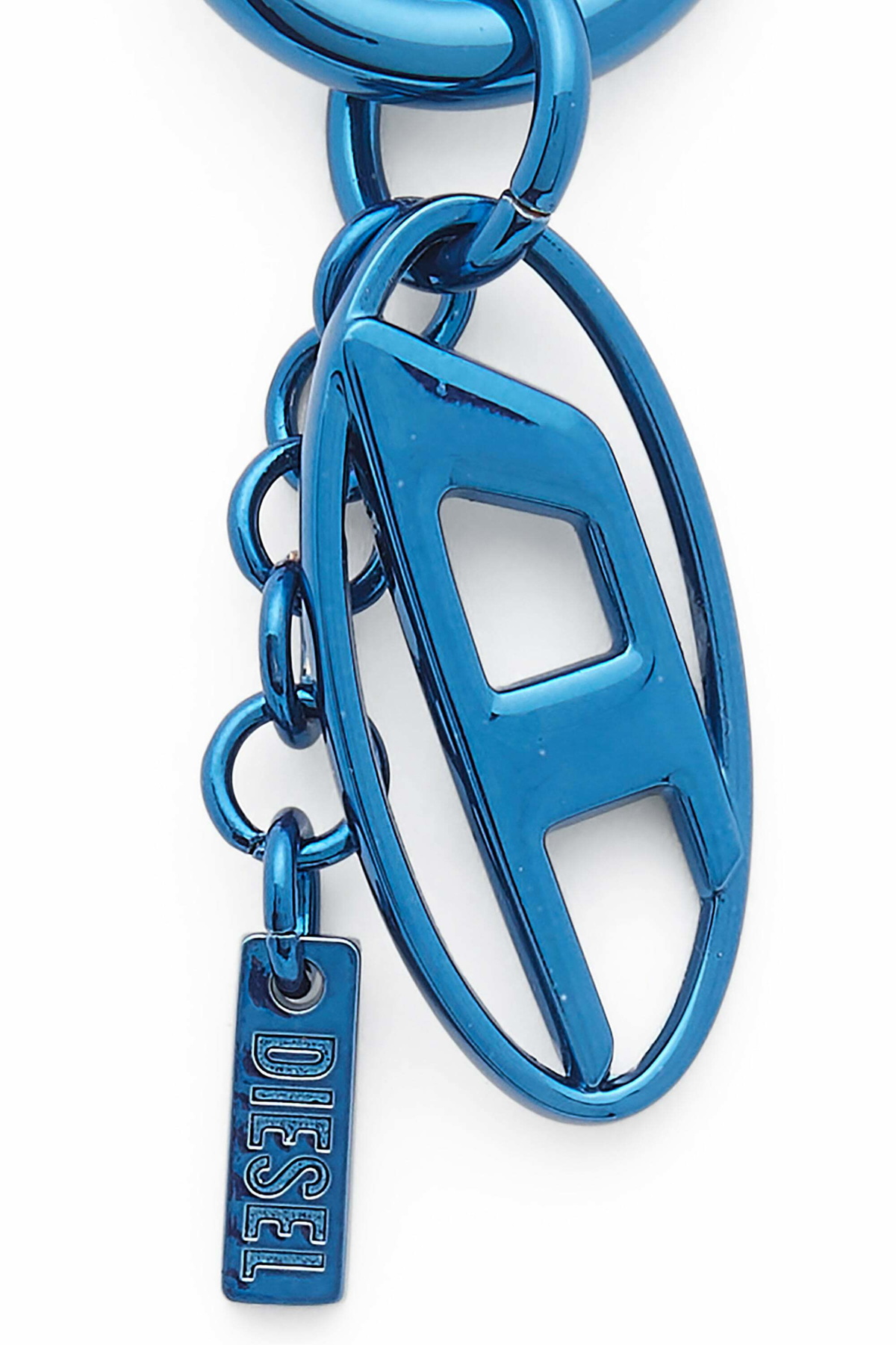 Diesel Charm with Oval D charm - Charms and Keyrings - Unisex - Blue