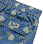 Hartford - Mid-Length Printed Swim Shorts - Blue