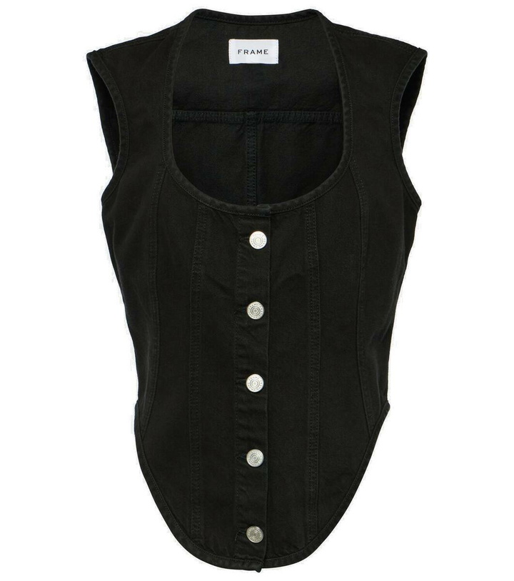 Photo: Frame The Seamed Scoop denim bustier