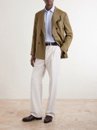 Boglioli - Double-Breasted Linen, Virgin Wool and Mohair-Blend Suit Jacket - Green