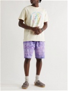 Camp High - Tie-Dyed Cotton-Jersey Drawstring Shorts - Purple
