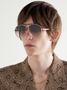 Gucci Eyewear - Aviator-Style Gold-Tone and Acetate Sunglasses