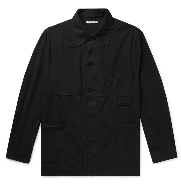 Photo: Our Legacy - Oversized Cotton-Voile Chore Jacket - Black