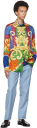 Versace Multicolor Silk Medusa Renaissance Shirt