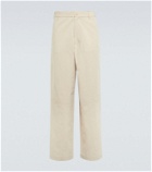 Commas Cotton-blend canvas wide-leg pants