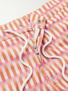 Richard James - Straight-Leg Mid-Length Striped Recycled Swim Shorts - Pink