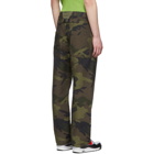 Junya Watanabe Khaki and Brown Jacquard Camo Trousers