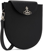 Vivienne Westwood Black Half Moon Saddle Bag