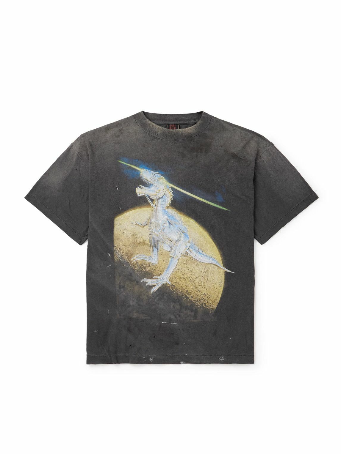 トップス SAINT Mxxxxxx LASTMAN Holy Ghost T-Shirt SAINT Mxxxxxx - LASTMAN Holy Ghost Earth Distressed Printed