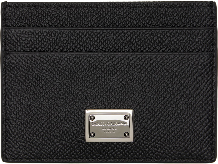 Photo: Dolce&Gabbana Black Dauphine Calfskin Card Holder