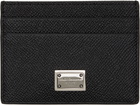 Dolce&Gabbana Black Dauphine Calfskin Card Holder
