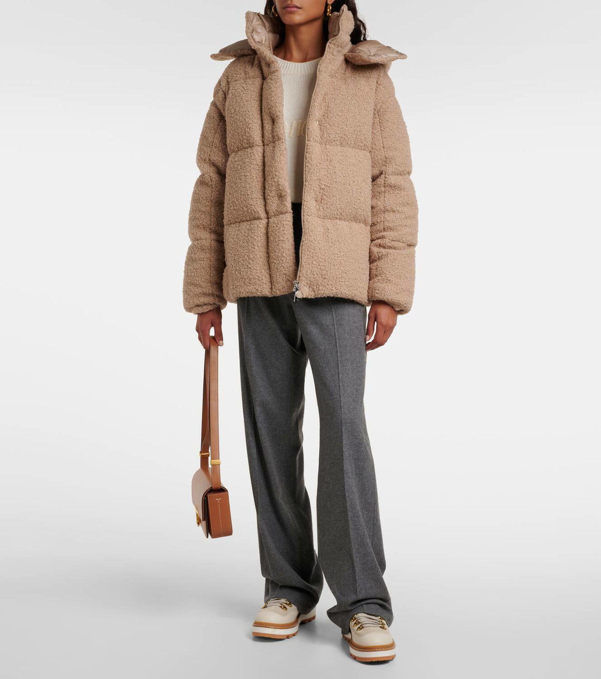 ＊MONCLER モンクレール＊PERLA ベージュ コントラストジャケット M Moncler - Parana down jacket Moncler