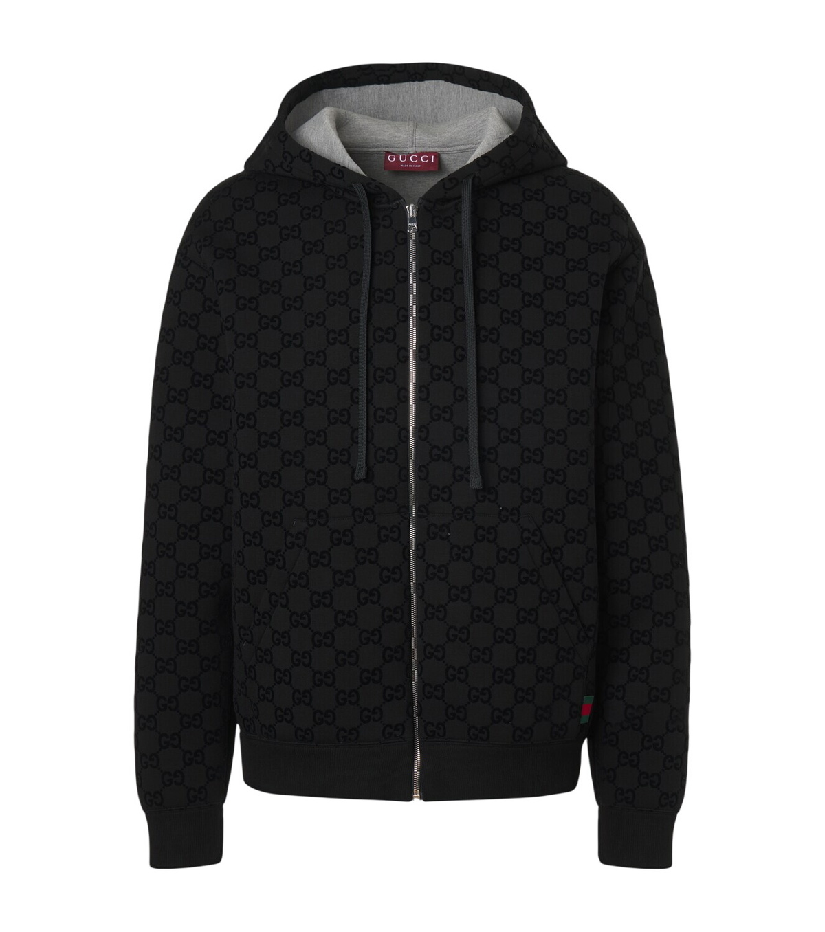 Gucci Black Logo Oversized Zip Hoodie Gucci