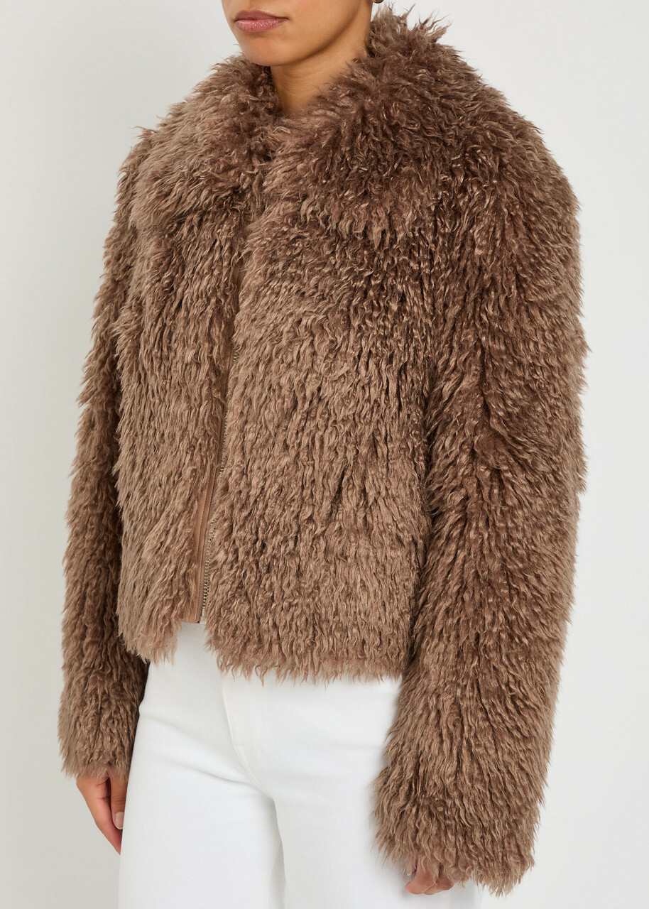 Stand Studio Zaylee Faux fur Jacket Beige