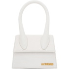 Jacquemus White Croc Medium Le Chiquito Bag