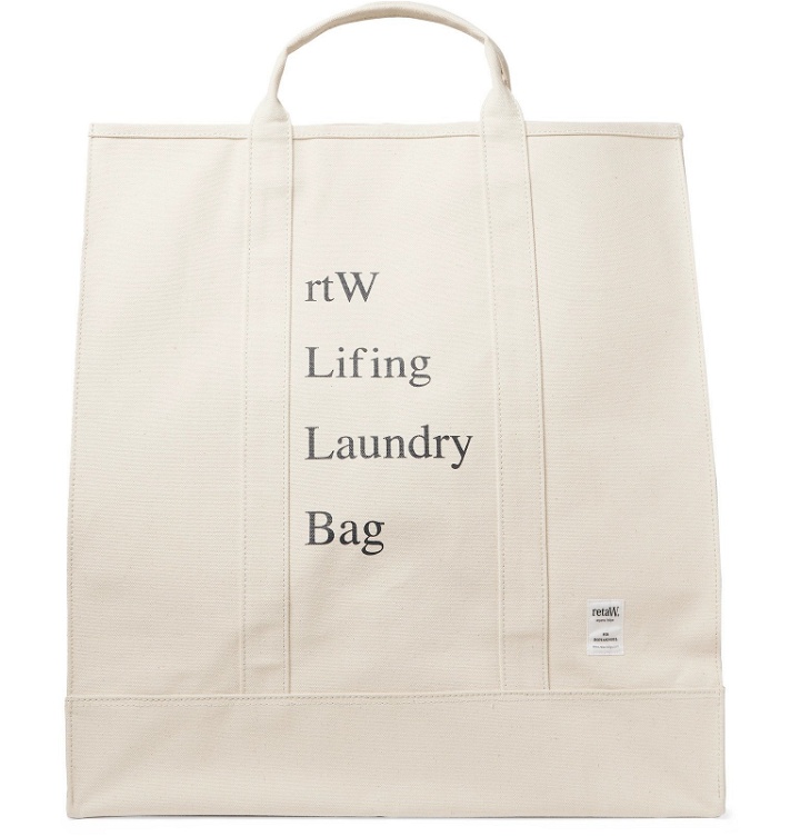 Photo: retaW - Printed Cotton-Canvas Laundry Bag - Neutrals