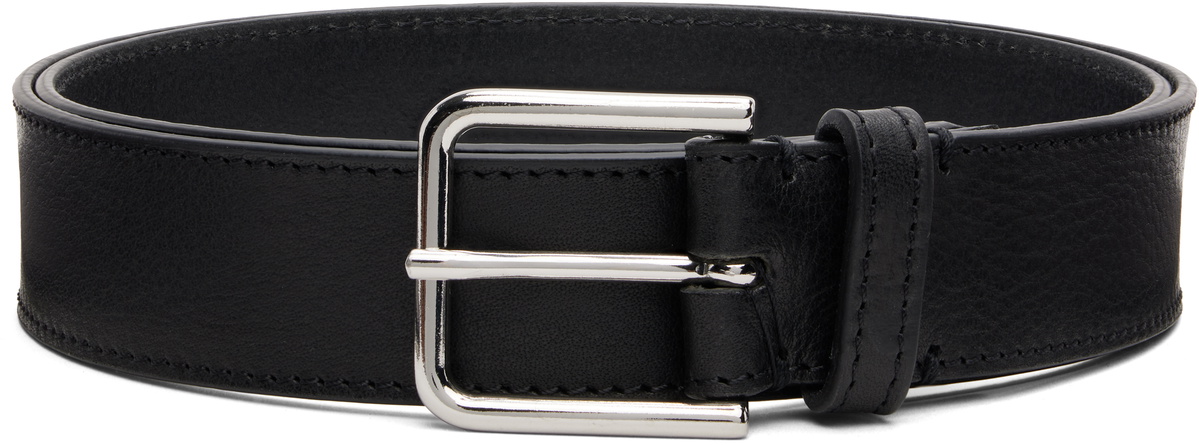 The Frankie Shop Black Toni Leather Belt