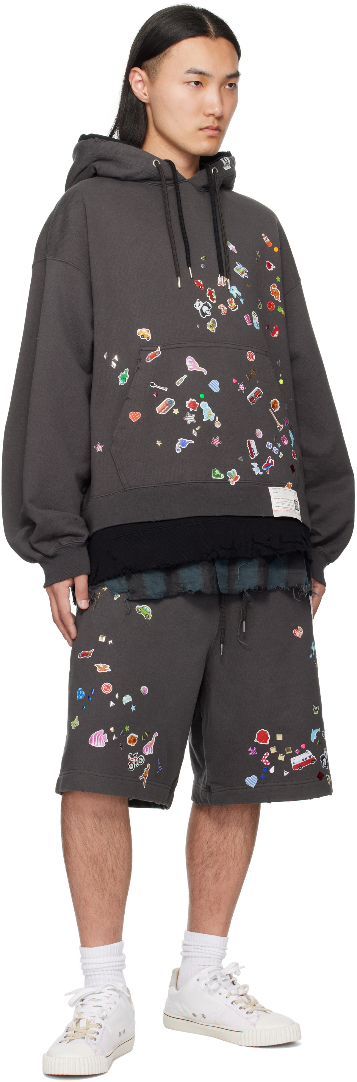 Maison MIHARA YASUHIRO Black Triple Layered Hoodie Maison