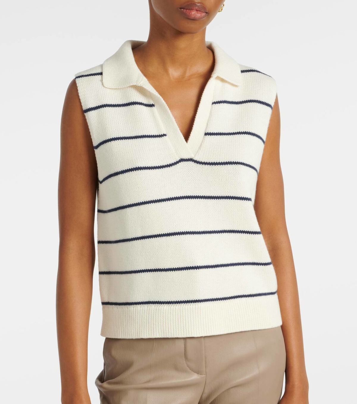 Velvet Nayla cotton and cashmere sweater vest