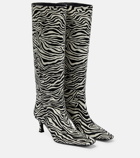 Proenza Schouler - Trap zebra-print knee-high boots